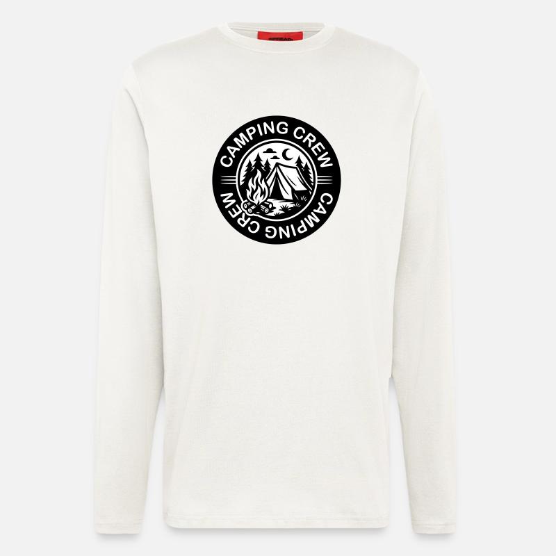 Camping Crew Tent Campfire - Longsleeve - made by SPREAD  - OFF WHITE