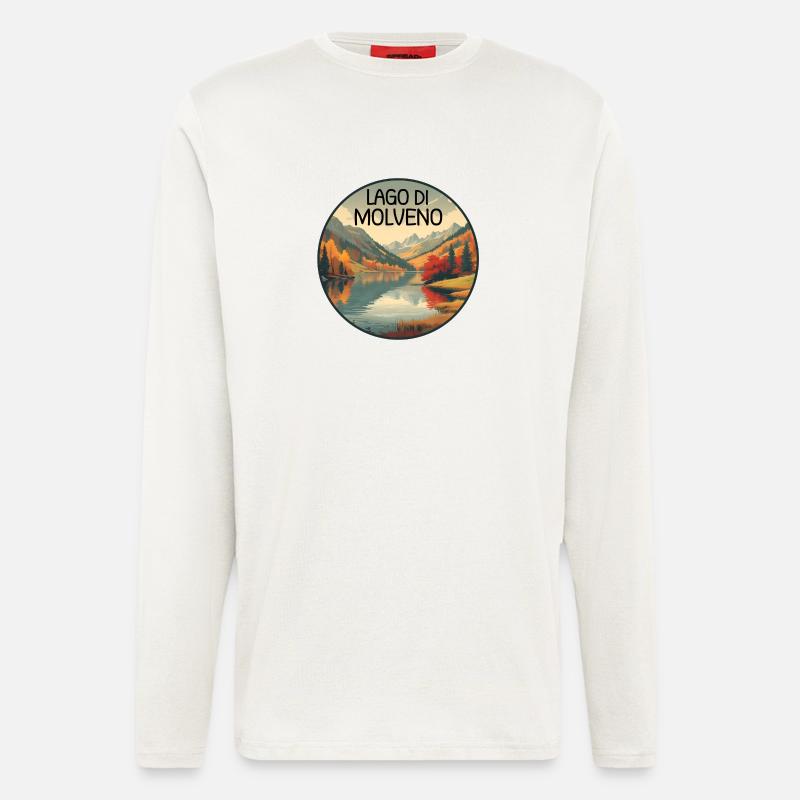 Lago di Molveno - Langarmshirt - made by SPREAD  - OFF WHITE
