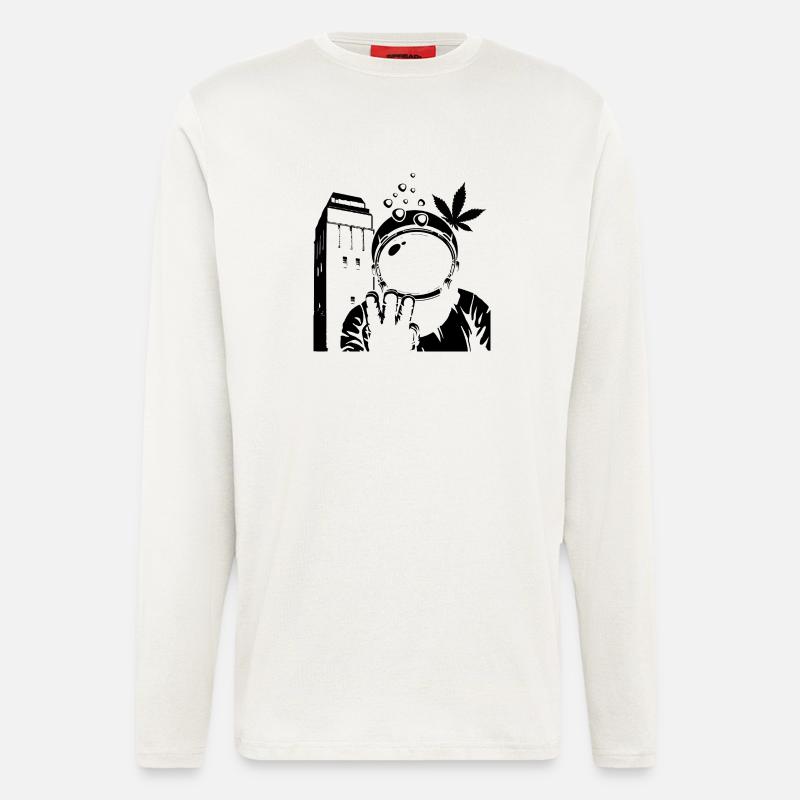 Astronaut Wasserturm Delmenhorst Transparent - Langarmshirt - made by SPREAD  - OFF WHITE