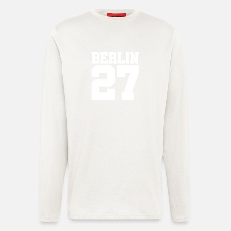 Berlin 27 - Bezirk - Postleitzahl - Geschenkidee - Langarmshirt - made by SPREAD  - OFF WHITE
