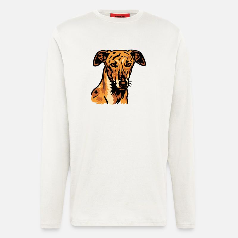 Galgo Español – Spanische Anmut - Langarmshirt - made by SPREAD  - OFF WHITE
