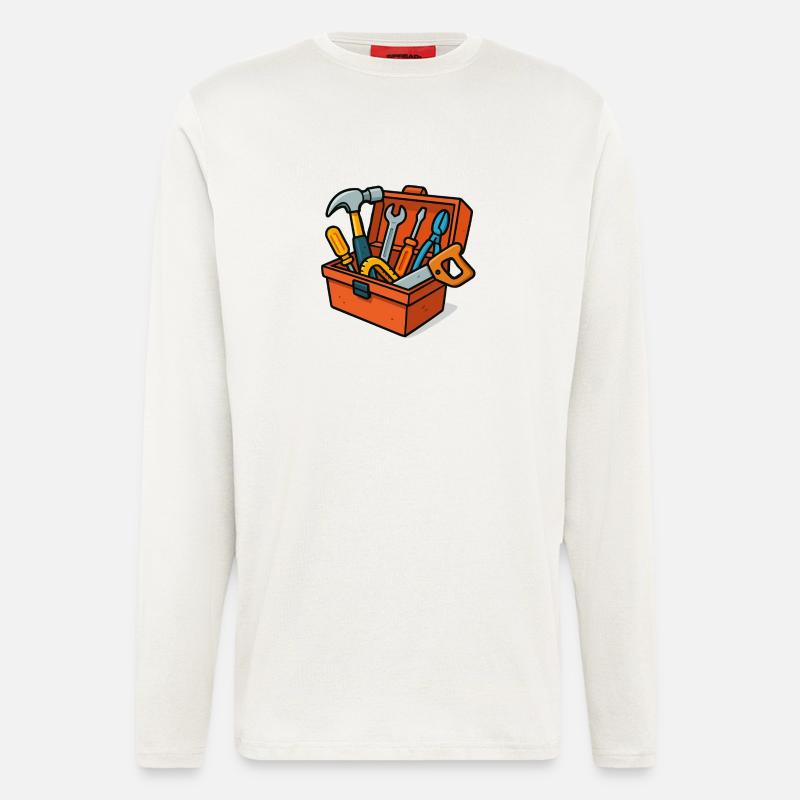 toolbox - Manches longues bio décontracté fabriqué en UE - OFF WHITE