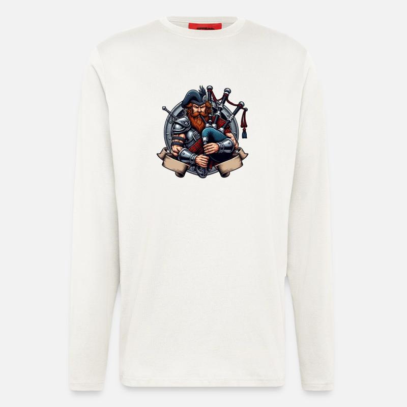 Highlander Dudelsack - Langarmshirt - made by SPREAD  - OFF WHITE