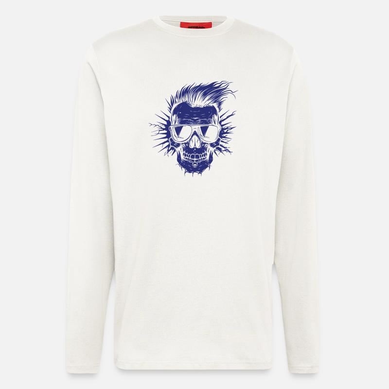 skull style sonnenbrille - Langarmshirt - made by SPREAD  - OFF WHITE