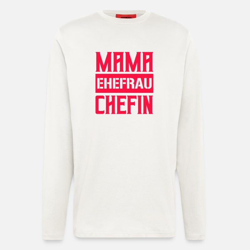 mama ehefrau chefin - Langarmshirt - made by SPREAD  - OFF WHITE