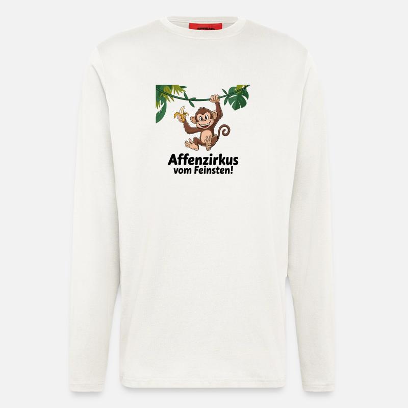 Affenzirkus vom Feinsten – Lustiger Affe - Langarmshirt - made by SPREAD  - OFF WHITE
