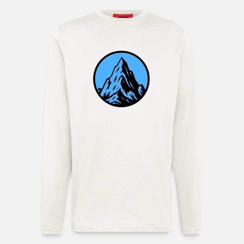 Mountain Icon Mountain Mountains - Longsleeve - made by SPREAD  - OFF WHITE