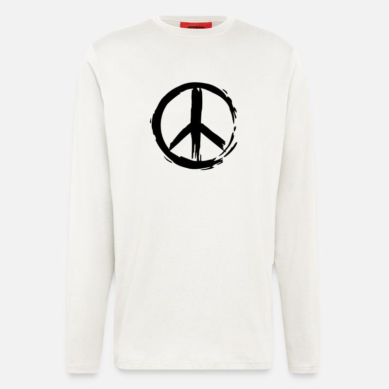 Painted Peace Symbol (vector) - Longsleeve - made by SPREAD  - OFF WHITE