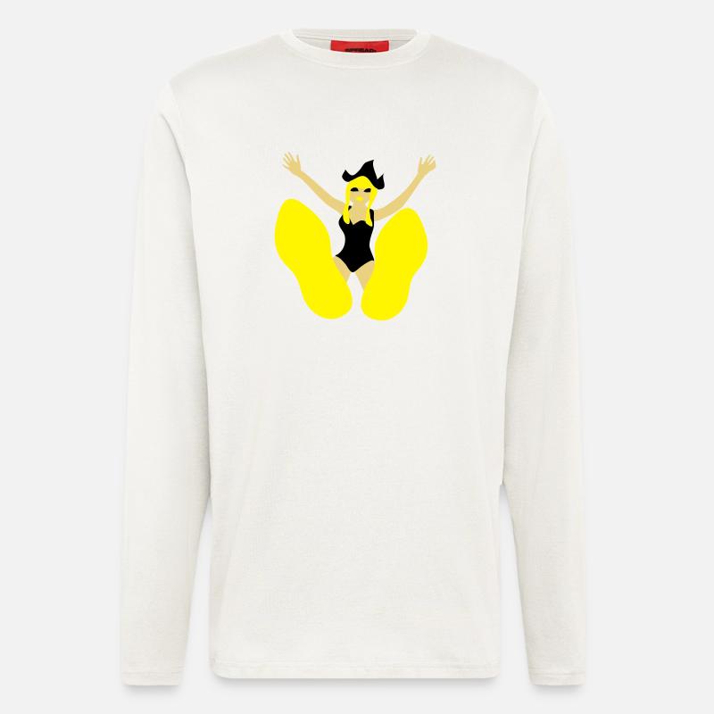 Pin up with big feet - Longsleeve - made by SPREAD - OFF WHITE