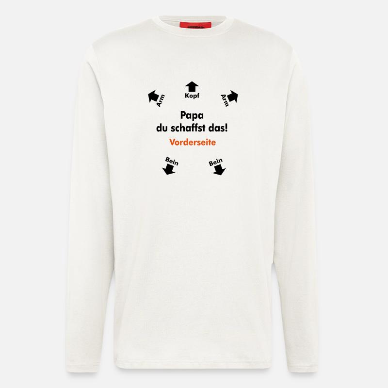 Papa, du schaffst das! - Langarmshirt - made by SPREAD  - OFF WHITE
