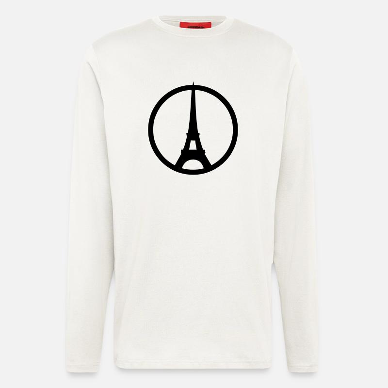 Paris - Manches longues bio décontracté fabriqué en UE - OFF WHITE