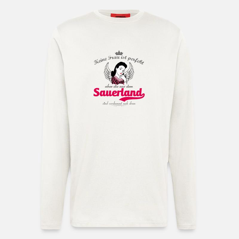 Frau perfekt Sauerland - Langarmshirt - made by SPREAD  - OFF WHITE
