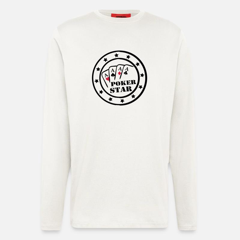 Poker Star Logo - Langarmshirt - made by SPREAD  - OFF WHITE