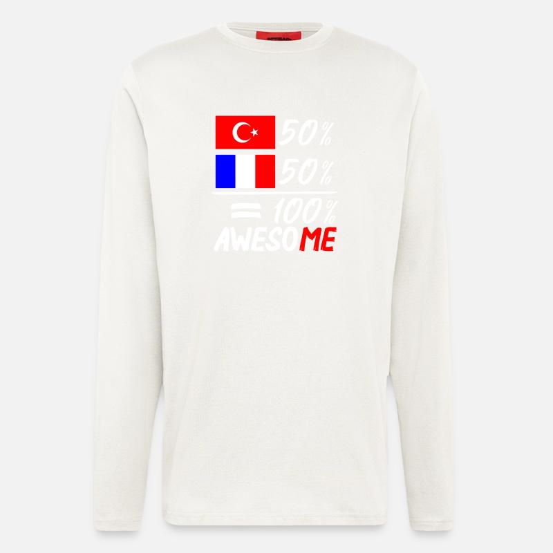 Moitié Français moitié Turc - Longsleeve - made by SPREAD  - OFF WHITE