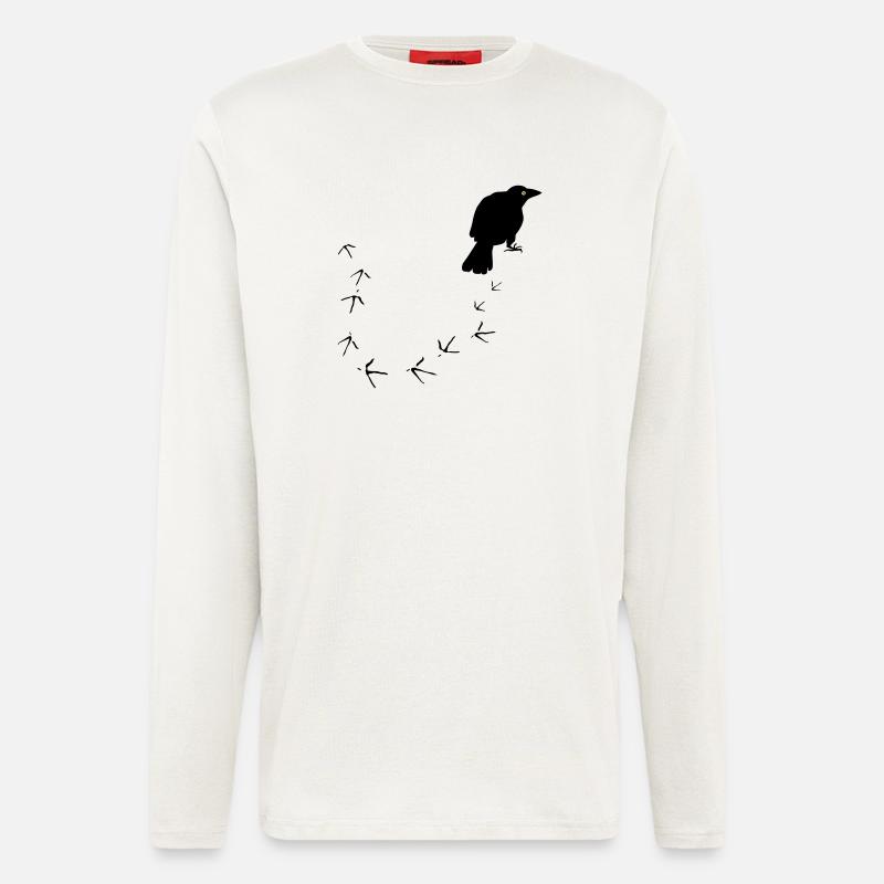 Krähe - Langarmshirt - made by SPREAD  - OFF WHITE