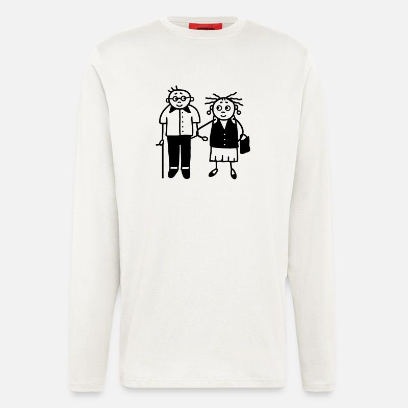 Oma & Opa - Ehepaar - Rentner - Langarmshirt - made by SPREAD  - OFF WHITE