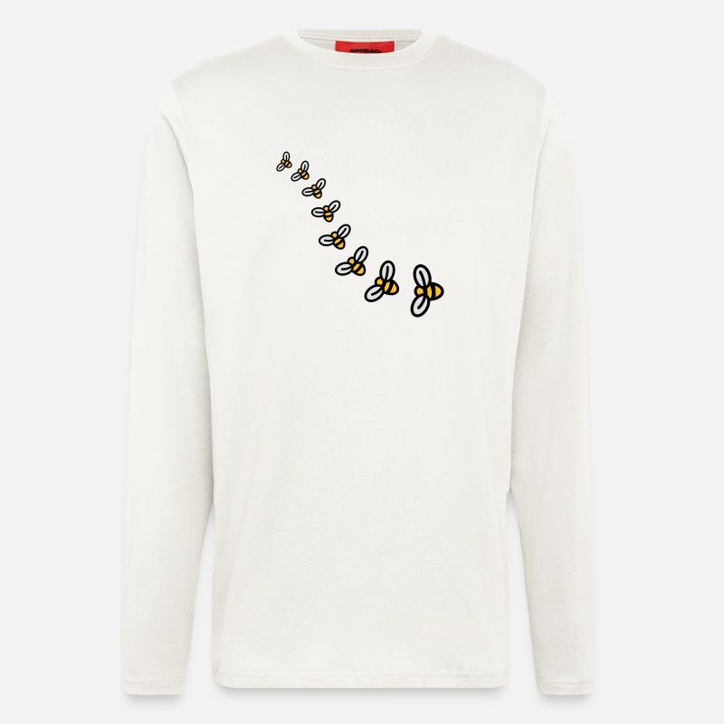 Bees Design - Langarmshirt - made by SPREAD  - OFF WHITE