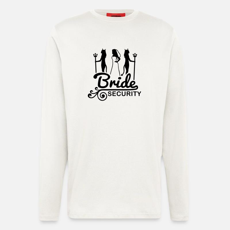 bride_security_f1 - Langarmshirt - made by SPREAD - OFF WHITE