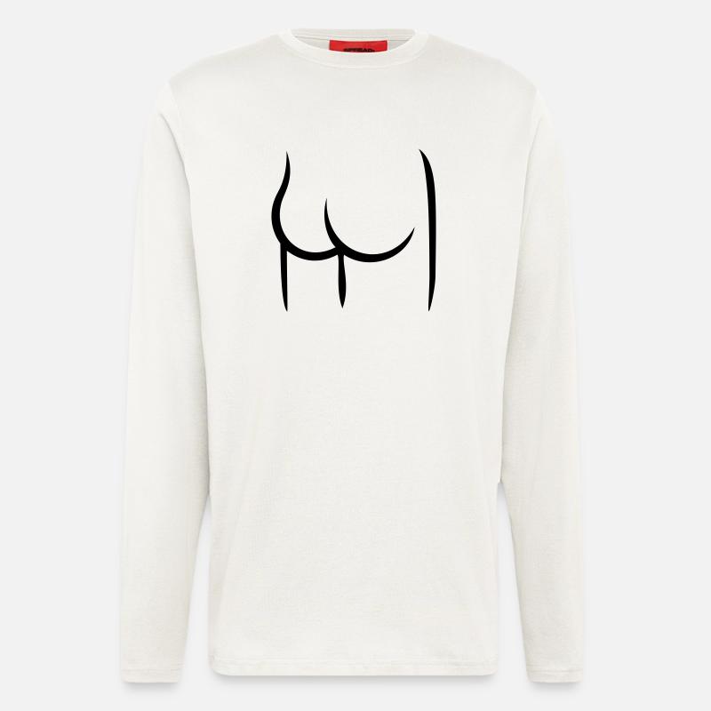 Hintern / butt (1c) - Longsleeve - made by SPREAD  - OFF WHITE