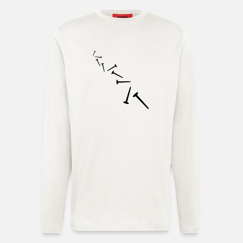 Screws Pattern - Langarmshirt - made by SPREAD  - OFF WHITE