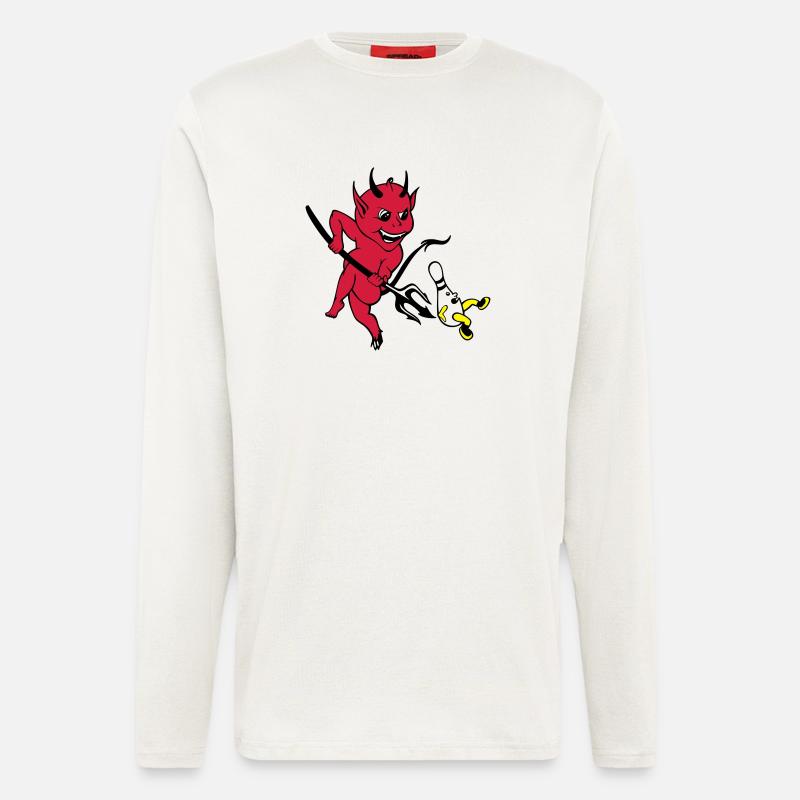 sp7_kegelteufel_3c - Langarmshirt - made by SPREAD  - OFF WHITE