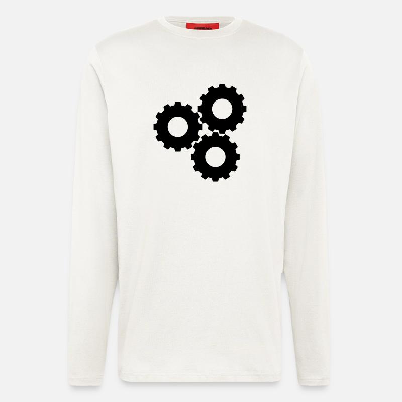 Zahnrad - Langarmshirt - made by SPREAD  - OFF WHITE