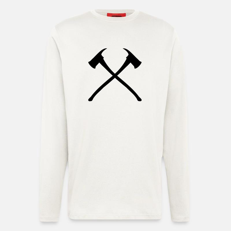 2 fire axes - Longsleeve - made by SPREAD  - OFF WHITE