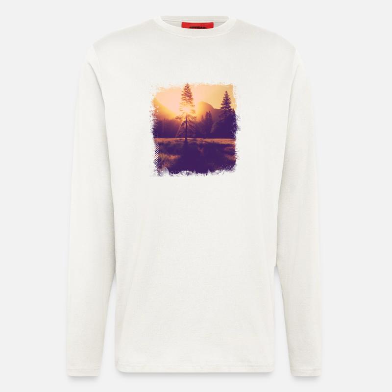 Baum Lichtung Sonnenschein - Langarmshirt - made by SPREAD  - OFF WHITE
