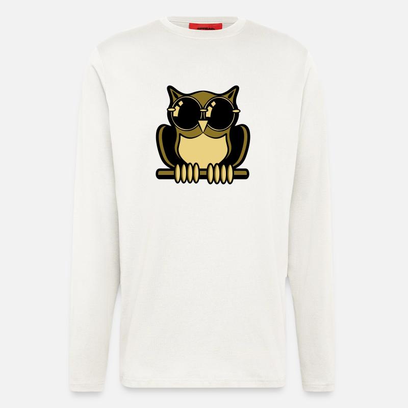 Eule Vogel wald sonnenbrille - Langarmshirt - made by SPREAD  - OFF WHITE