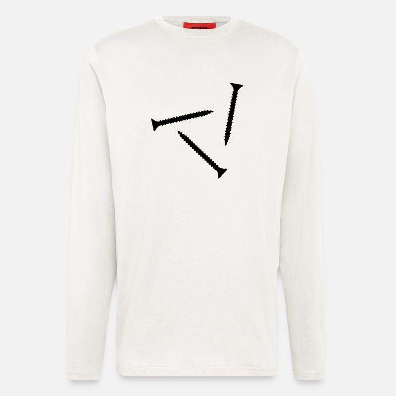 Vis - Manches longues bio décontracté fabriqué en UE - OFF WHITE