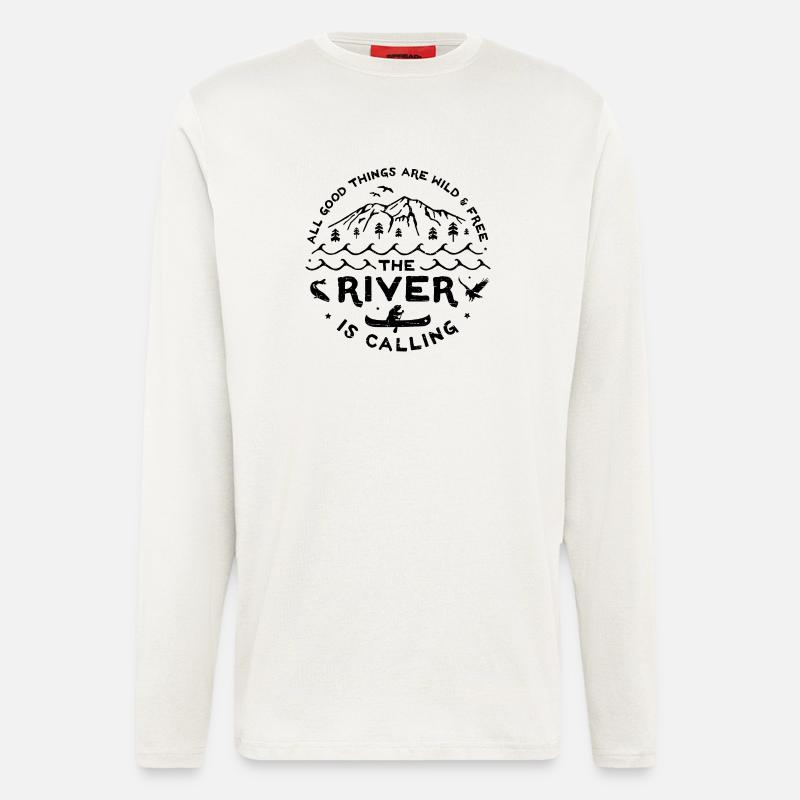 River is Calling s - Langarmshirt - made by SPREAD  - OFF WHITE