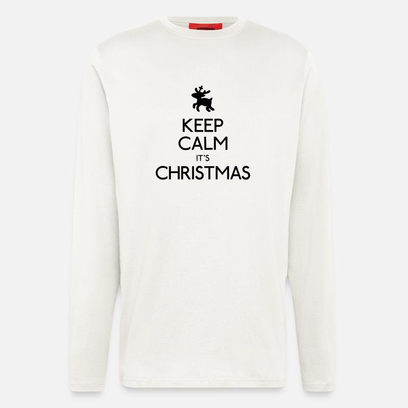keep calm its christmas - Longsleeve - made by SPREAD  - OFF WHITE
