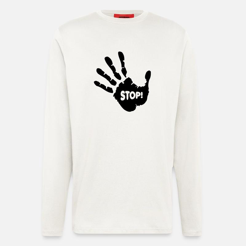 Stop Hand - Langarmshirt - made by SPREAD  - OFF WHITE