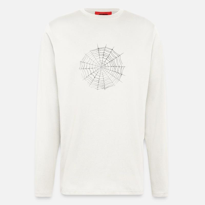 Smiley Spiderweb - Langarmshirt - made by SPREAD  - OFF WHITE