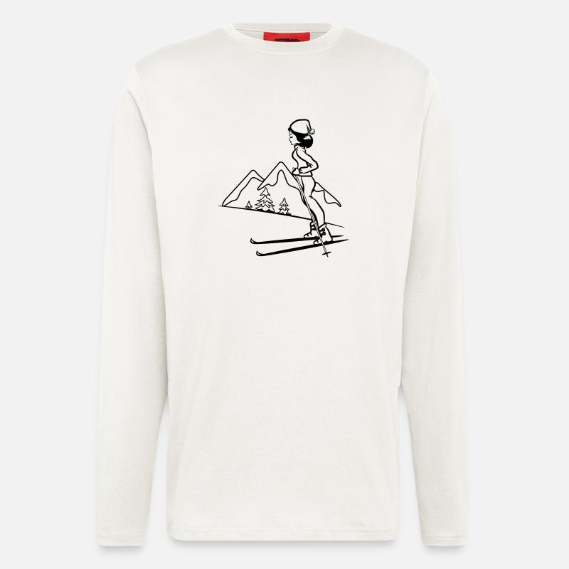 Winter holiday ski pass - Longsleeve - made by SPREAD  - OFF WHITE