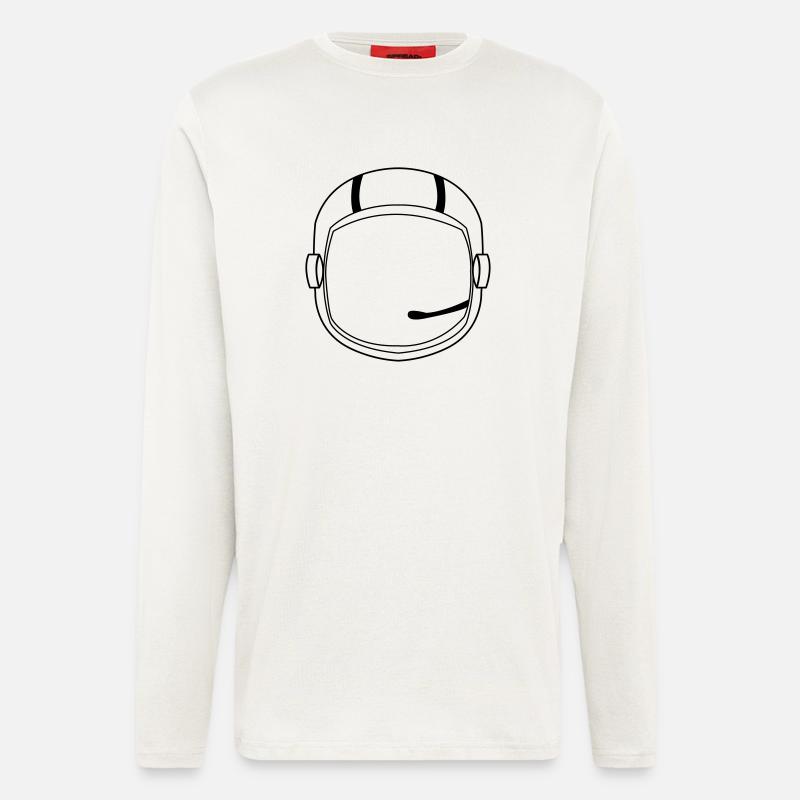 astronauten_helm_01 - Langarmshirt - made by SPREAD  - OFF WHITE