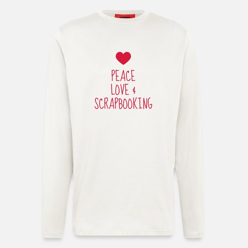 Scrapbooking / Scraper / Scrapeuse / Scrapeur - Manches longues bio décontracté fabriqué en UE - OFF WHITE