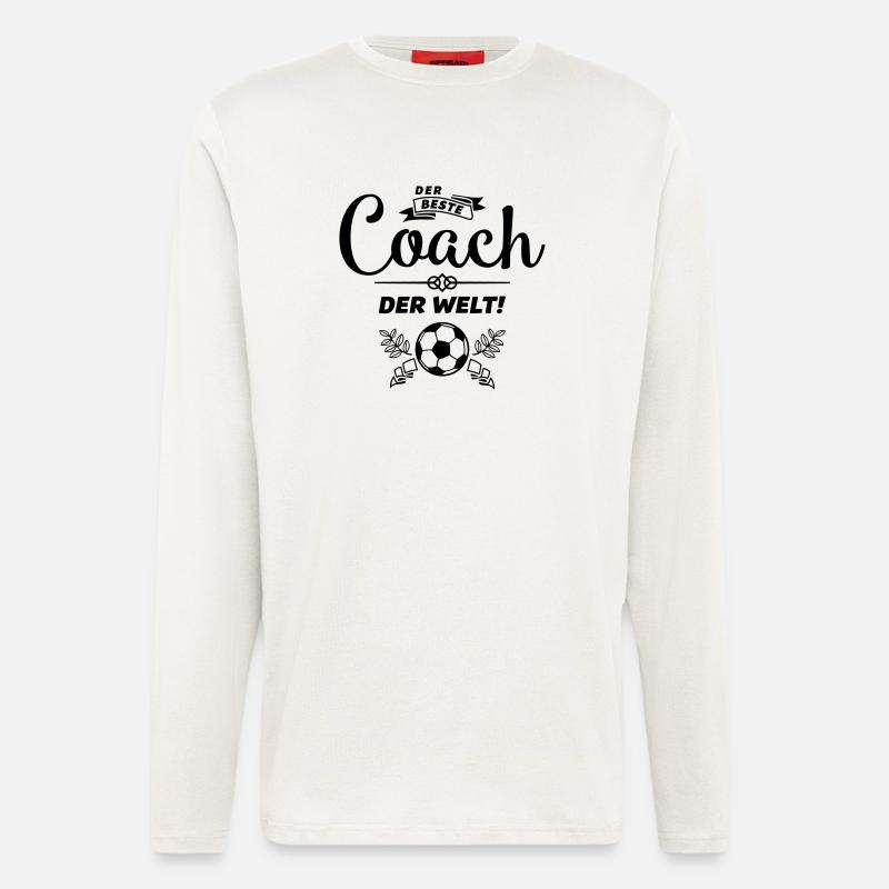 der beste coach - Langarmshirt - made by SPREAD  - OFF WHITE