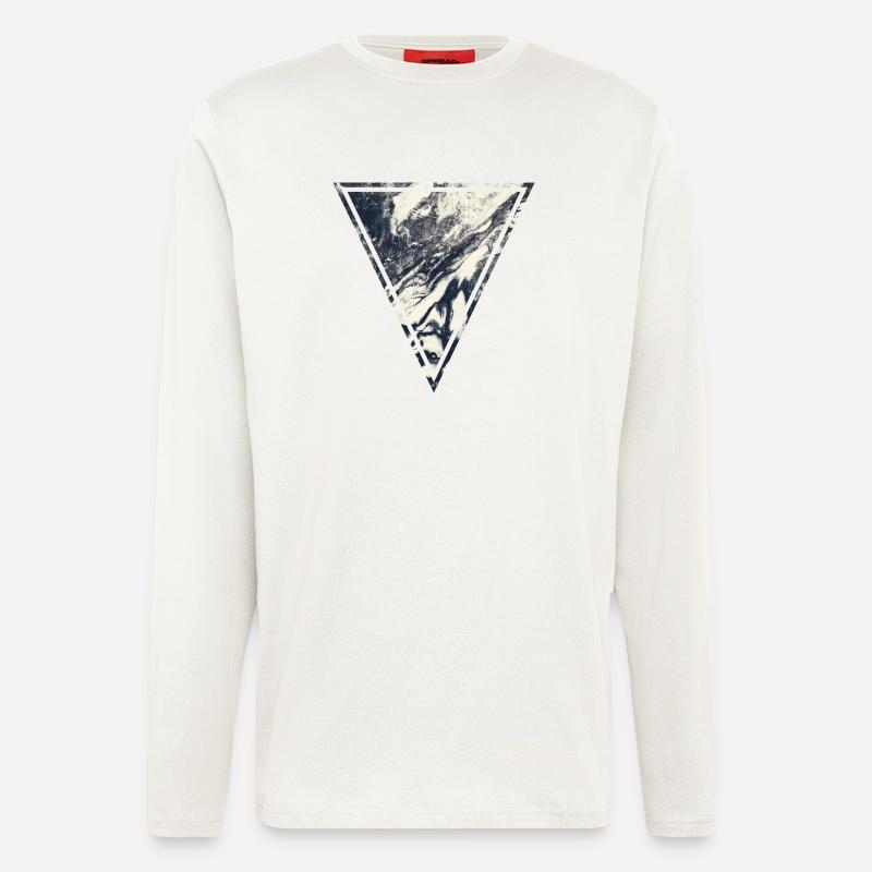 Marmor Dreieck - Langarmshirt - made by SPREAD  - OFF WHITE