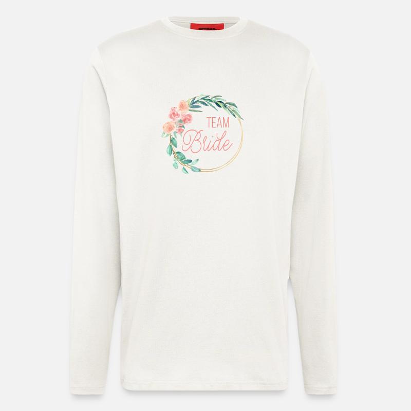 (spring_wreath_team_bride) - Longsleeve - made by SPREAD  - OFF WHITE