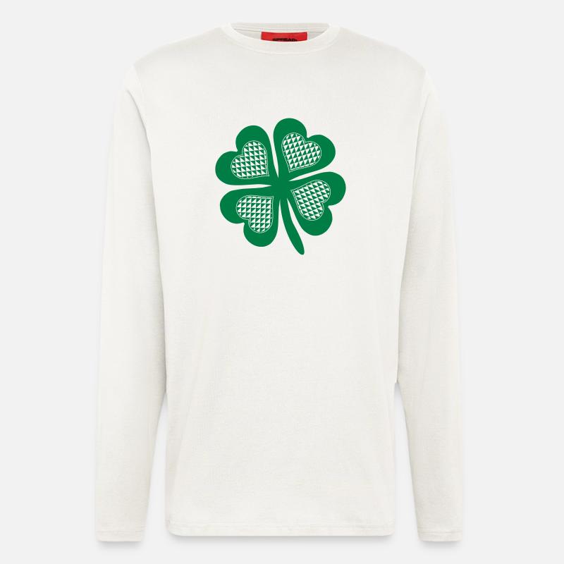 kleeblatt_021 - Langarmshirt - made by SPREAD - OFF WHITE