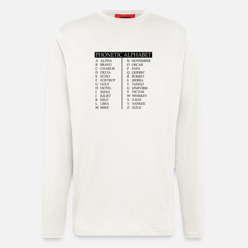 Phonetisches Alphabet - Langarmshirt - made by SPREAD  - OFF WHITE