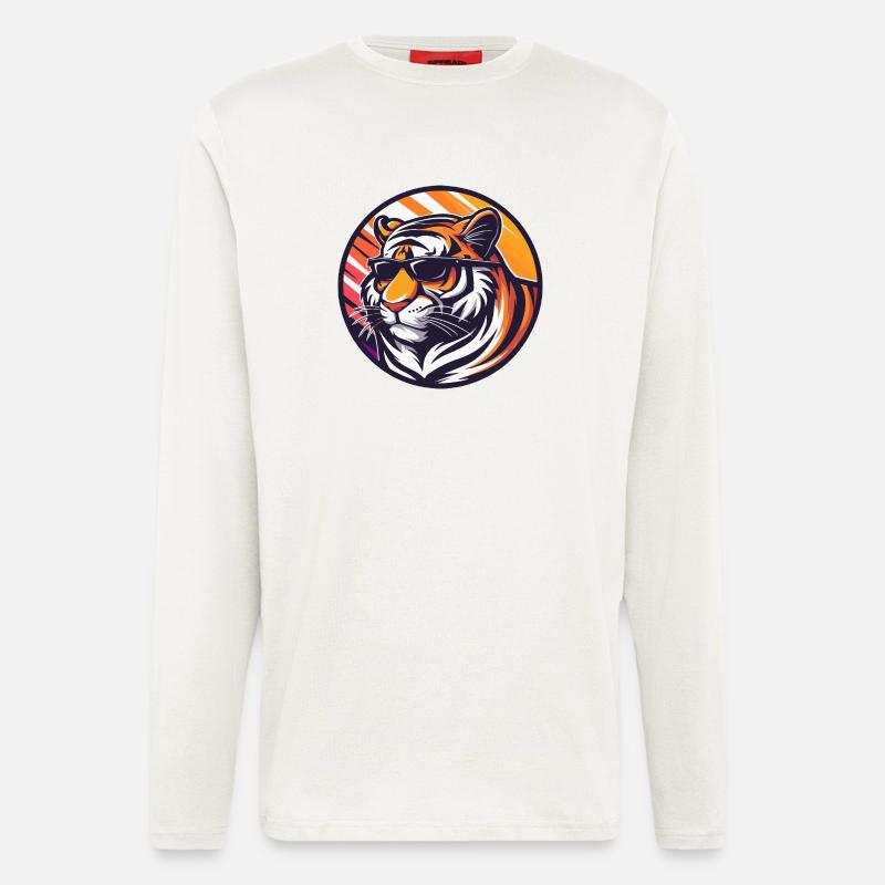 Tiger Comic Cool - Longsleeve - made by SPREAD  - OFF WHITE