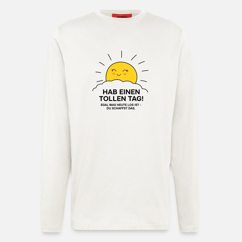 Gute laune und lonnenschein - Langarmshirt - made by SPREAD  - OFF WHITE