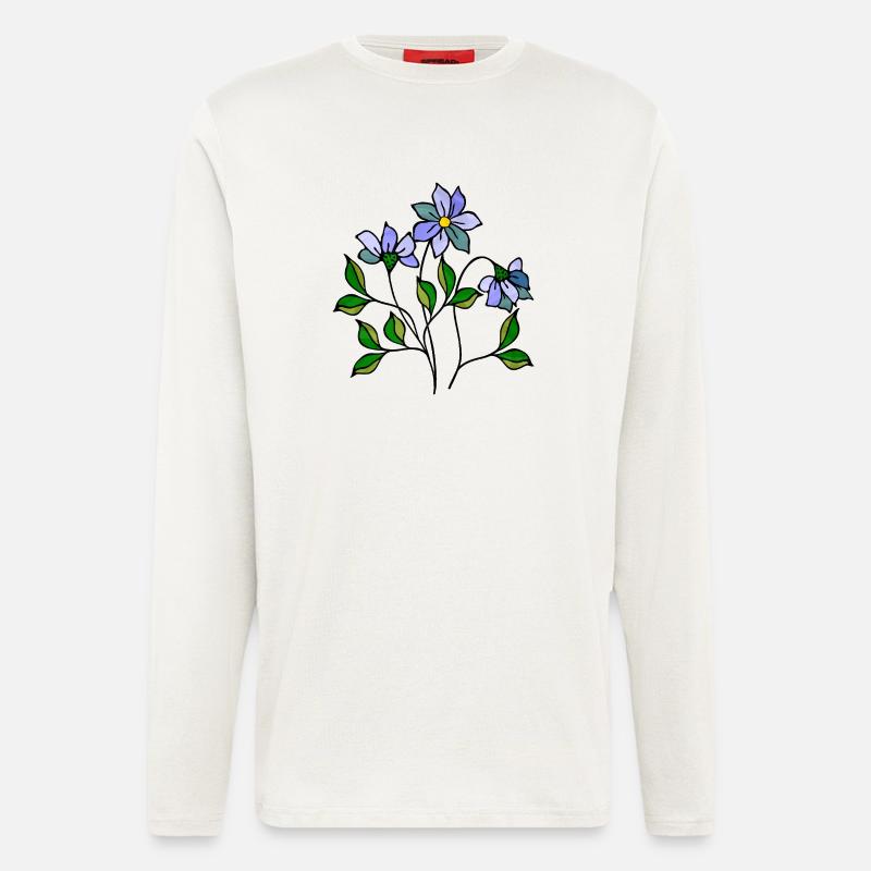 Blumen - Langarmshirt - made by SPREAD  - OFF WHITE
