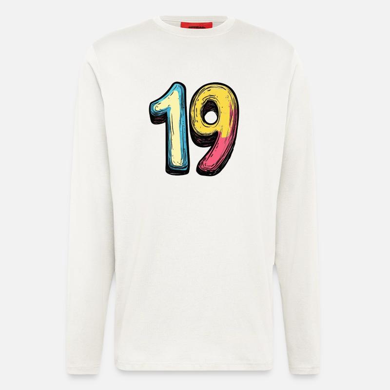 19 Number Comic - Longsleeve - made by SPREAD  - OFF WHITE
