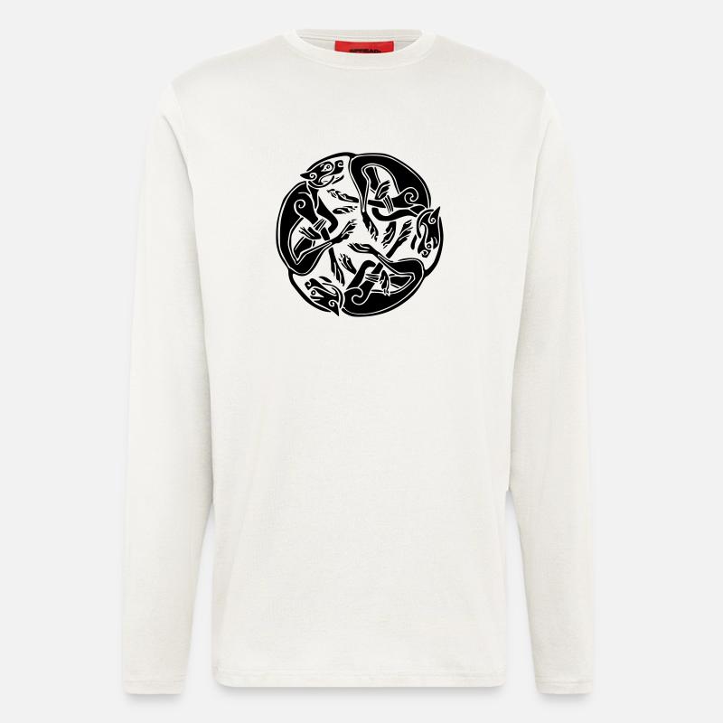 3 Hunde - Langarmshirt - made by SPREAD  - OFF WHITE