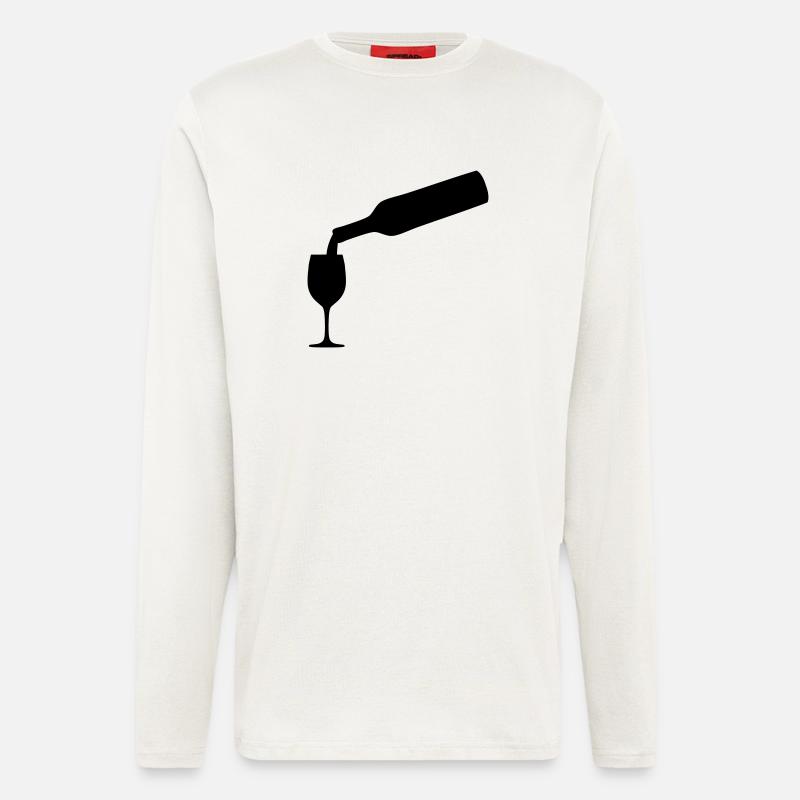 wine bottle - Longsleeve - made by SPREAD  - OFF WHITE