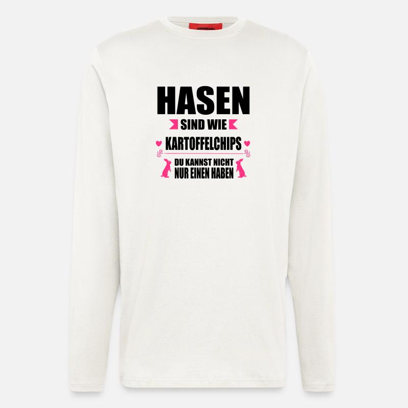 Hasen sind wie Chips - Langarmshirt - made by SPREAD - OFF WHITE