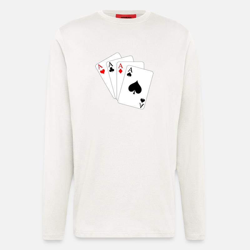 Karten - Langarmshirt - made by SPREAD  - OFF WHITE